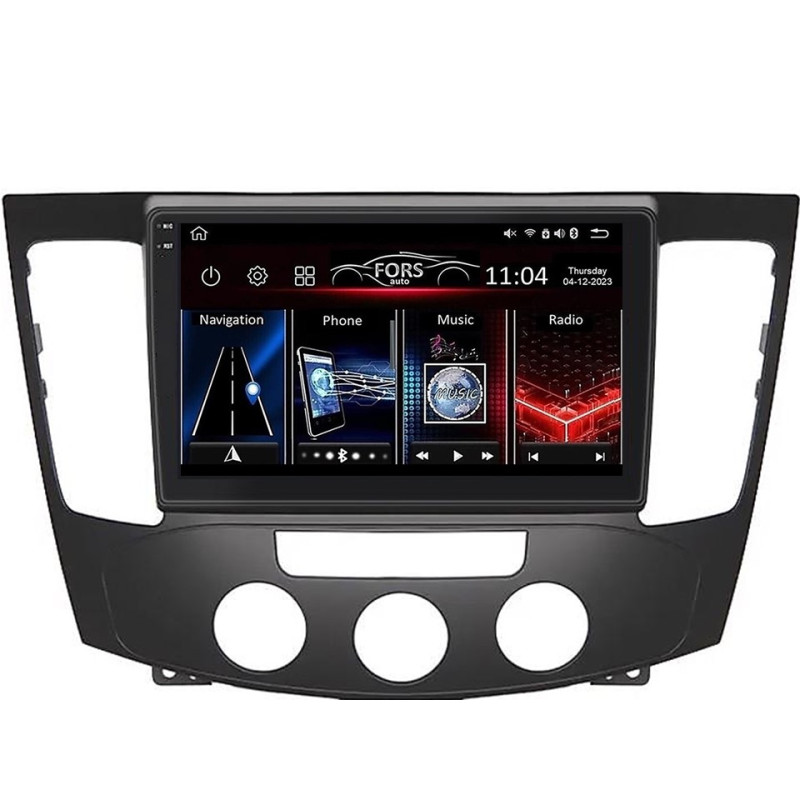 Android head unit FORS.auto FS 4 MAX for Hyundai Sonata/NF (4+32Gb, 9", Manual AC) 2008-2010