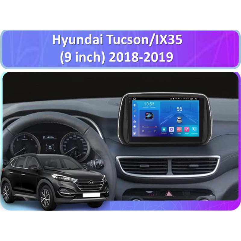 Android head unit FORS.auto FS 2 ULTRA for Hyundai Tucson/IX35 (2+32Gb, 9") 2018-2019