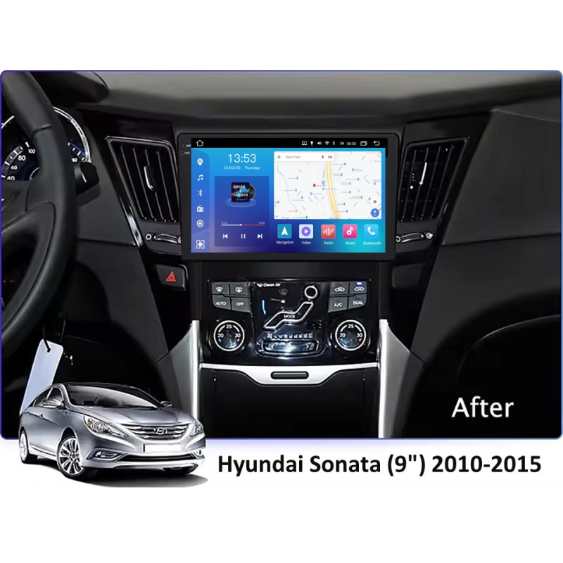 Android head unit FORS.auto FS 2 PRO for Hyundai Sonata (2+32Gb, 9") 2010-2015
