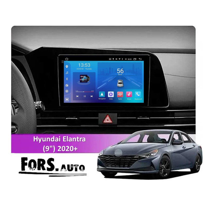 Android head unit FORS.auto FS 2 ULTRA for Hyundai Elantra (2+32Gb, 9") 2020+