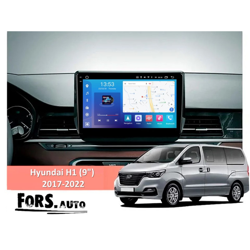 Android head unit FORS.auto FS 6 MAX for Hyundai H1 (6+128Gb, 9") 2017-2022