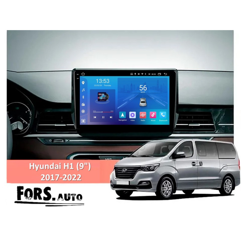 Android head unit FORS.auto FS 2 ULTRA for Hyundai H1 (2+32Gb, 9") 2017-2022
