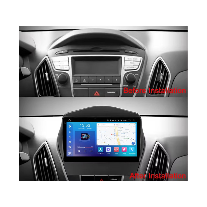Android head unit FORS.auto FS 4 MAX Qled for Hyundai IX35 (4+32Gb, 9") 2010-2015