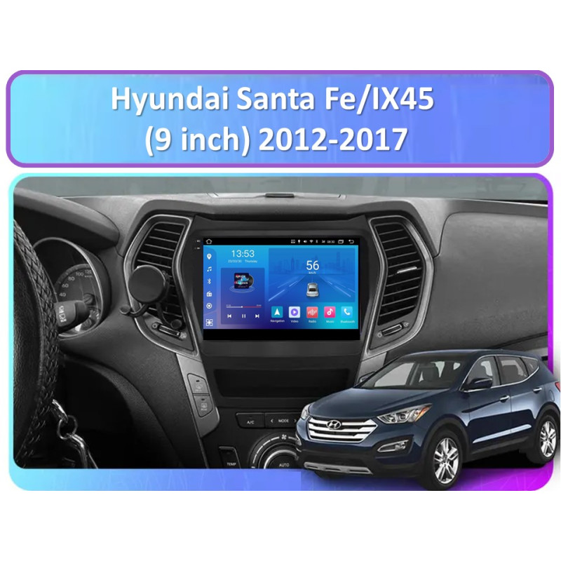 Android head unit FORS.auto FS 2 ULTRA for Hyundai Santa Fe/IX45 (2+32Gb, 9") 2012-2017