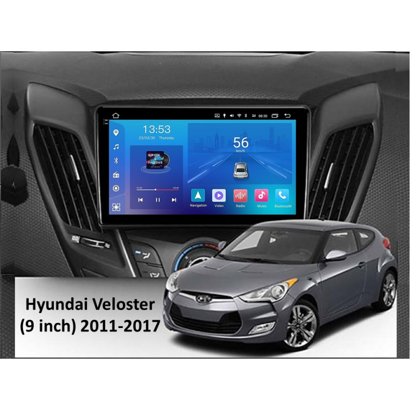 Android head unit FORS.auto FS 2 ULTRA for Hyundai Veloster (2+32Gb, 9") 2011-2017