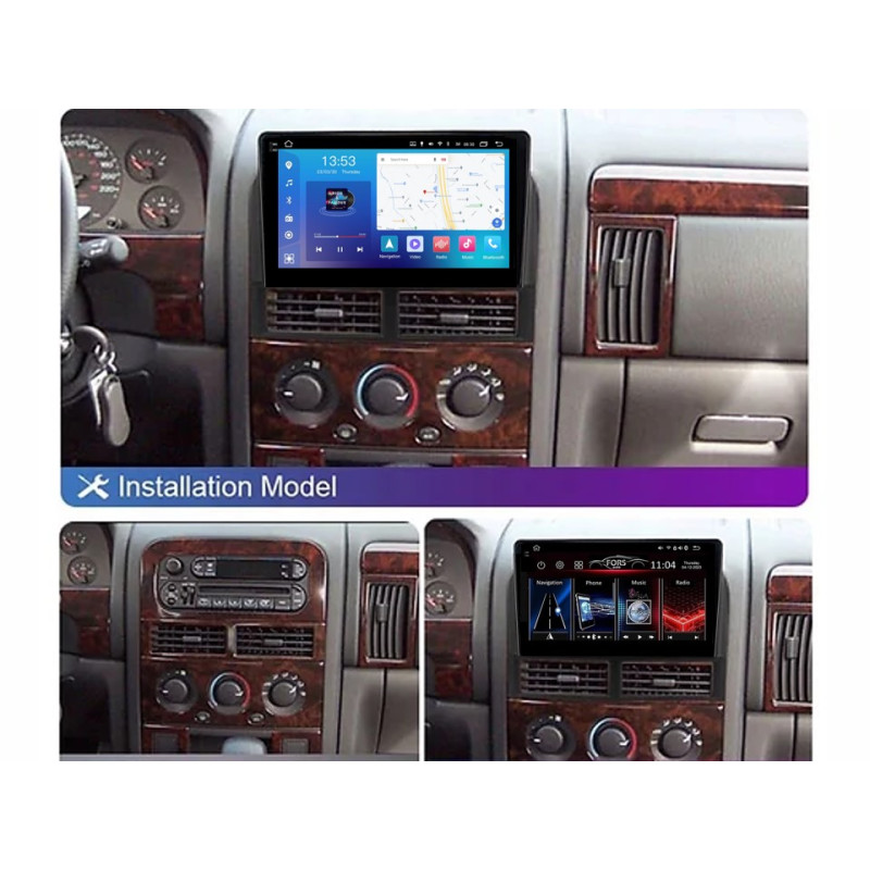 Android head unit FORS.auto FS 4 PRO for Jeep Grand Cherokee (4+64Gb, 9") 2004-2005