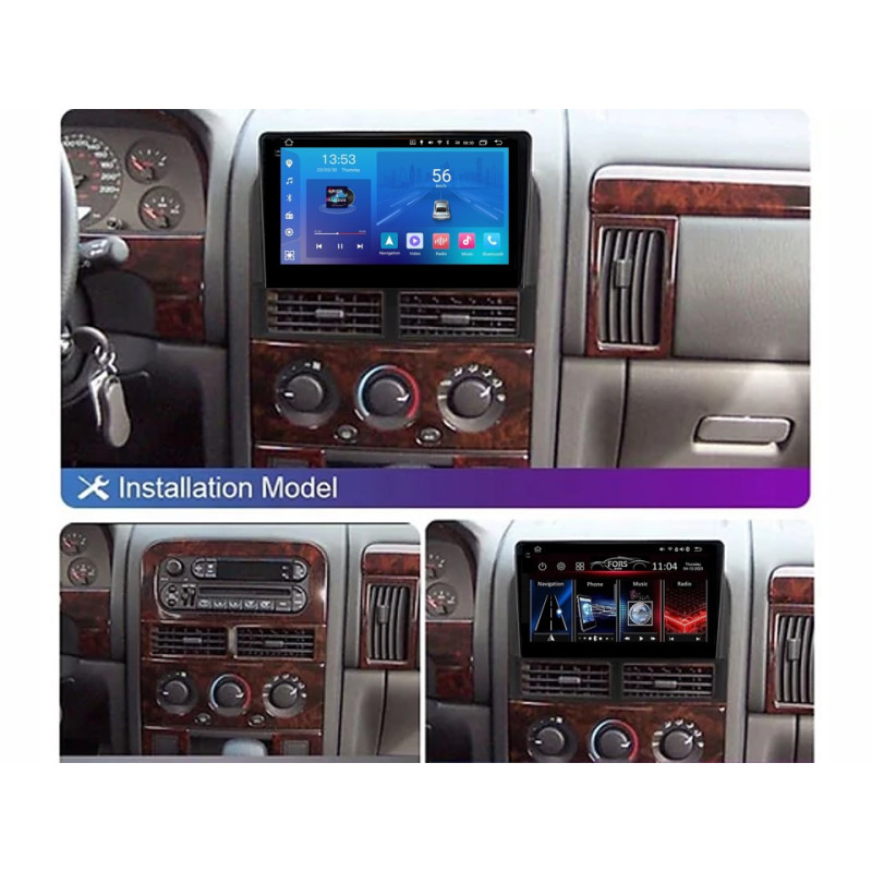 Android head unit FORS.auto FS 2 ULTRA for Jeep Grand Cherokee (2+32Gb, 9") 2004-2005