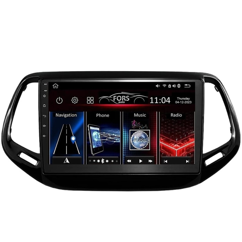 Android head unit FORS.auto FS 1 LITE for Jeep Compass (1+32Gb, 10") 2017+