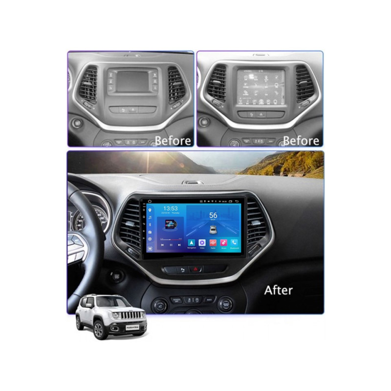 Android head unit FORS.auto FS 1 LITE for Jeep Cherokee (1+32Gb, 10") 2014-2017