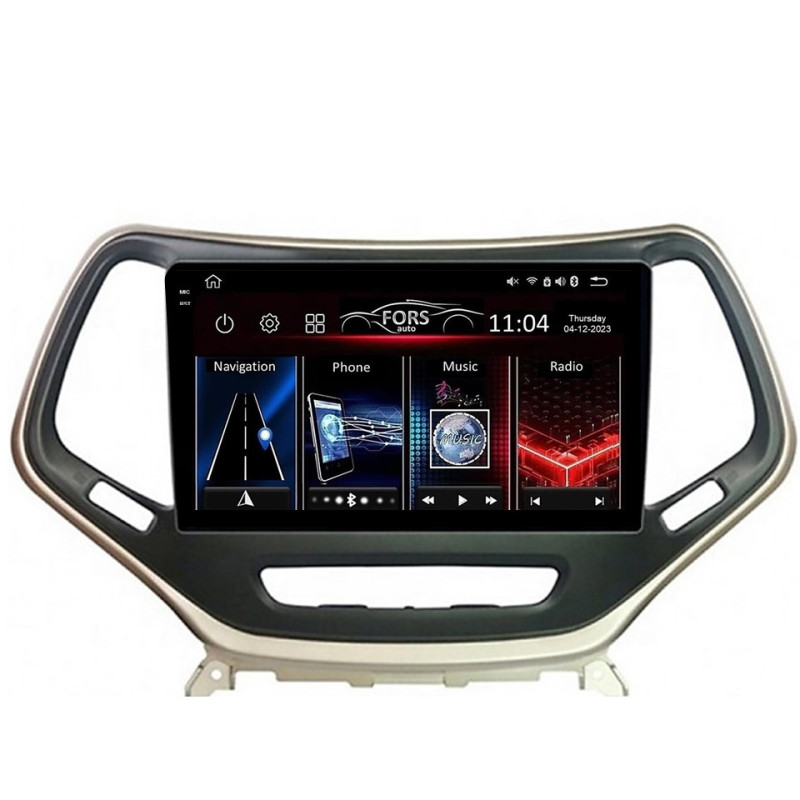 Android head unit FORS.auto FS 4 PRO  for Jeep Cherokee (4+64Gb, 10") 2014-2017