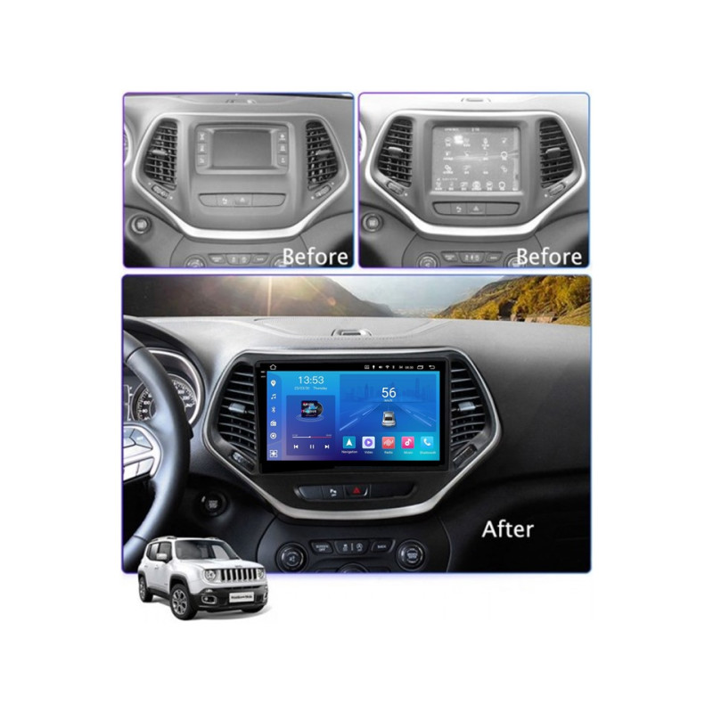 Android head unit FORS.auto FS 2 ULTRA for Jeep Cherokee (2+32Gb, 10") 2014-2017