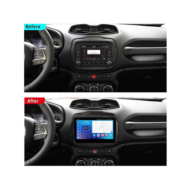 Android head unit FORS.auto FS 2 PRO for Jeep Renegade (2+32Gb, 9") 2015-2019