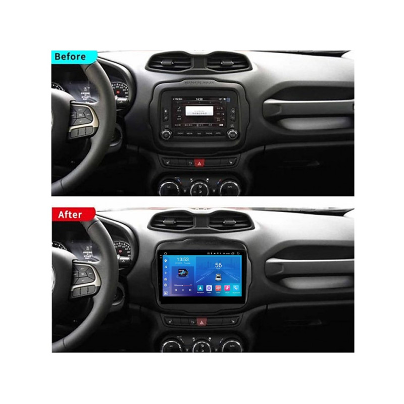Android head unit FORS.auto FS 2 ULTRA for Jeep Renegade (2+32Gb, 9") 2015-2019