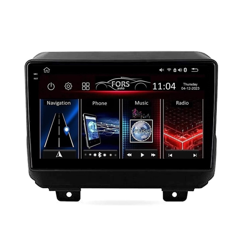 Android head unit FORS.auto FS 2 PRO for Jeep Wrangler Rubicon (2+32Gb, 9") 2018+