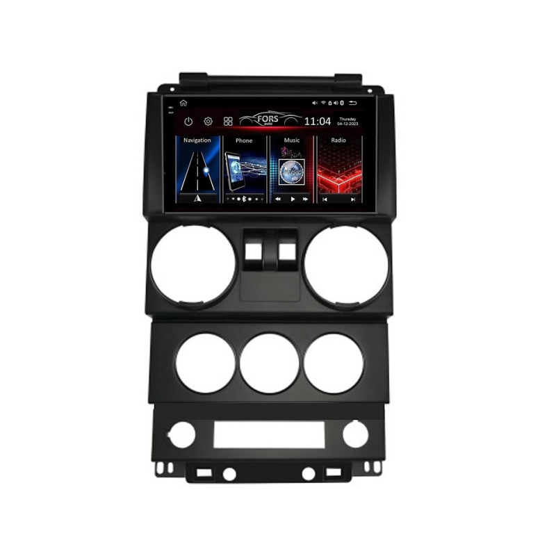 Android head unit FORS.auto FS 2 PRO for Jeep Wrangler Rubicon (2+32Gb, 9", 2 doors) 2008-2010