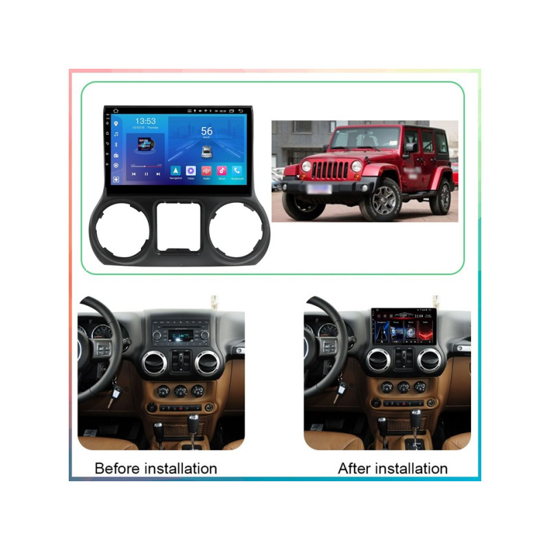 Android head unit FORS.auto FS 1 LITE for Jeep Wrangler Rubicon (1+32Gb, 10") 2011-2016