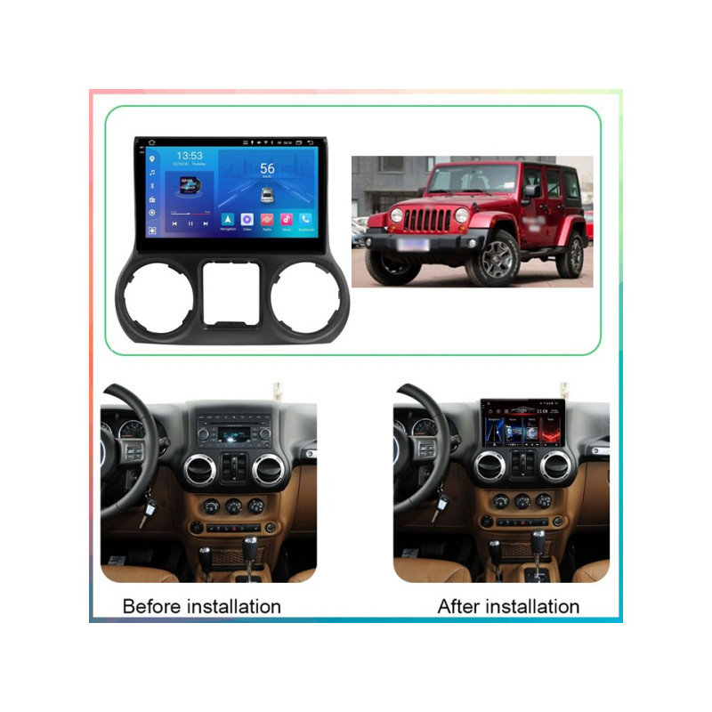 Android head unit FORS.auto FS 2 ULTRA for Jeep Wrangler Rubicon (2+32Gb, 10") 2011-2016