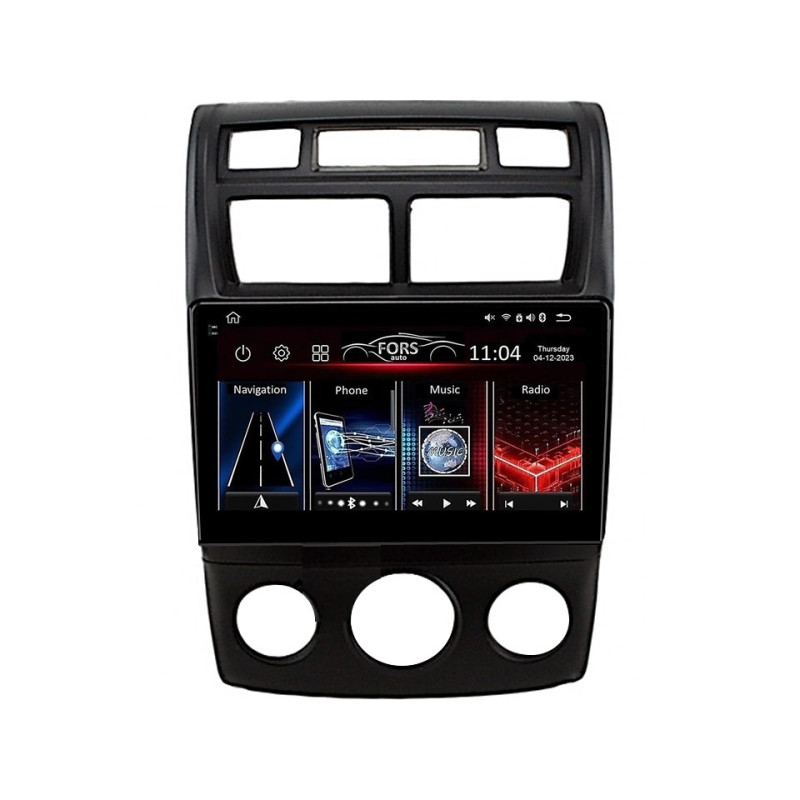 Android head unit FORS.auto FS 4 PRO for Kia Sportage (4+64Gb, 9") 2007-2012