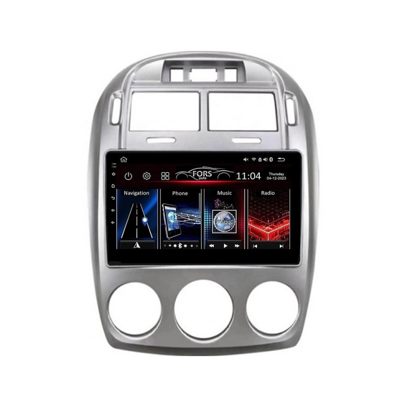Android head unit FORS.auto FS 1 LITE for Kia Cerato (1+32Gb, 10", Manual AC) 2005-2012