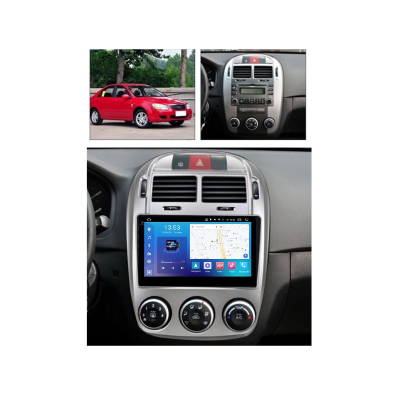 Android head unit FORS.auto FS 4 MAX Qled for Kia Cerato (4+32Gb, 10", Manual AC) 2005-2012