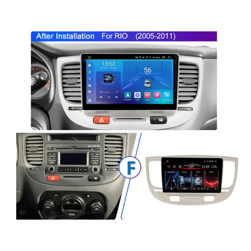 Android head unit FORS.auto FS 2 ULTRA for Kia Rio (2+32Gb, 9") 2005-2011
