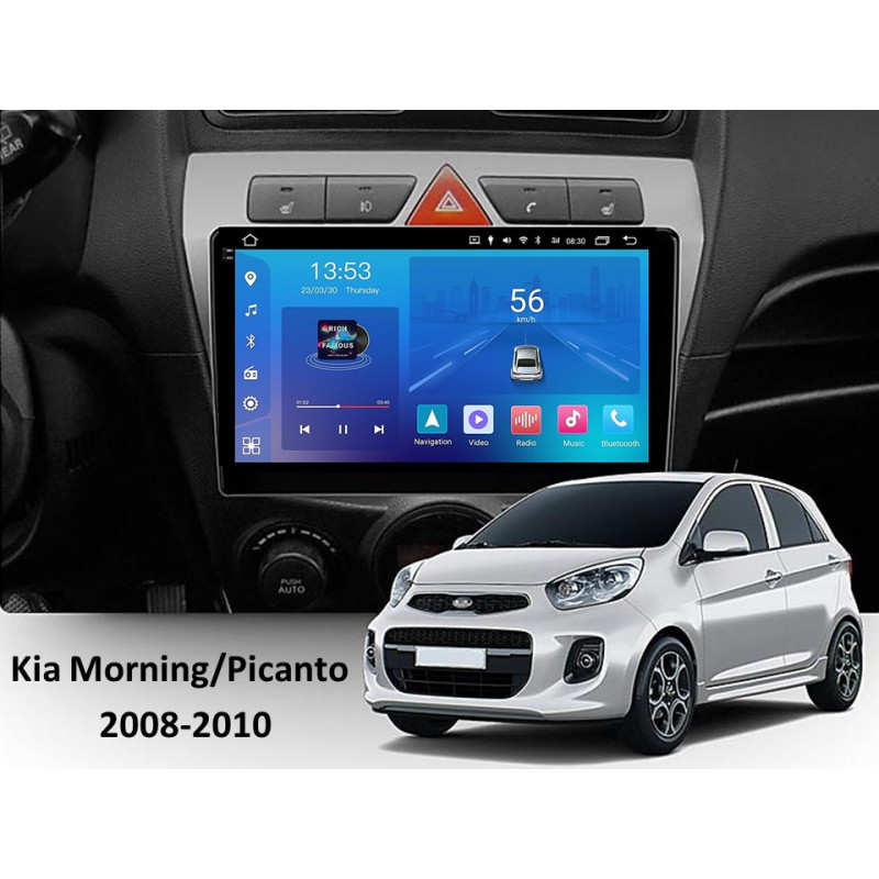 Android head unit FORS.auto FS 2 ULTRA for Kia Morning/Picanto (2+32Gb, 9") 2008-2010
