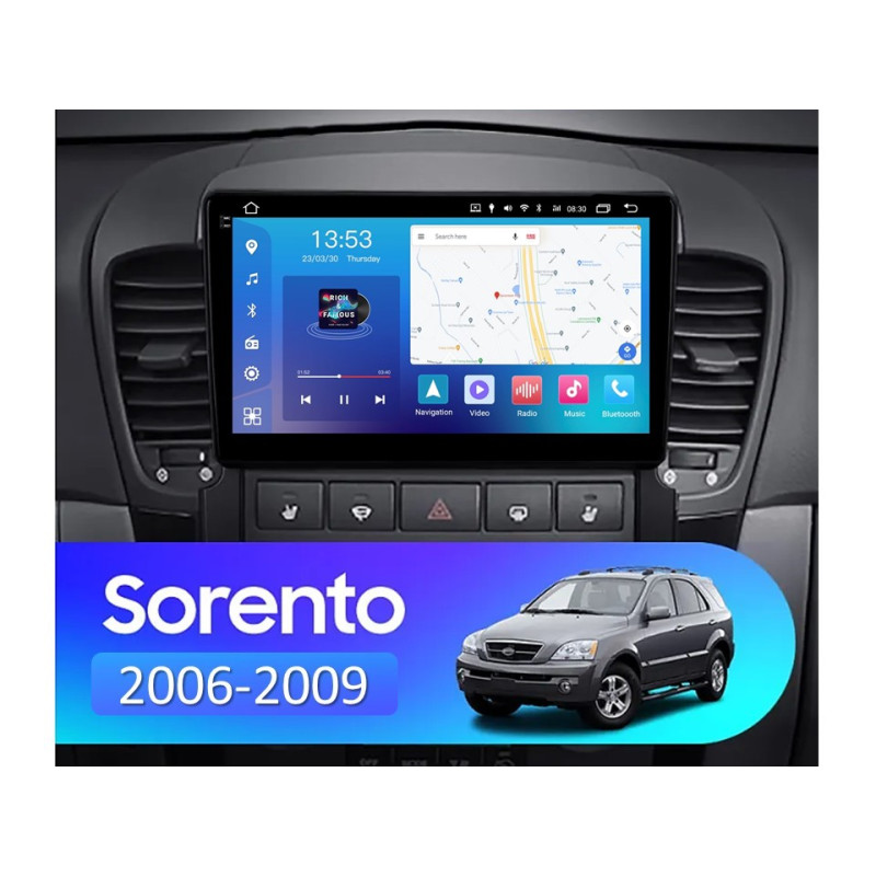 Android head unit FORS.auto FS 4 PRO for Kia Sorento (4+64Gb, 9") 2006-2009