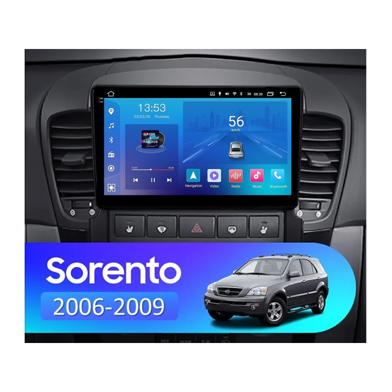 Android head unit FORS.auto FS 2 ULTRA for Kia Sorento (2+32Gb, 9") 2006-2009