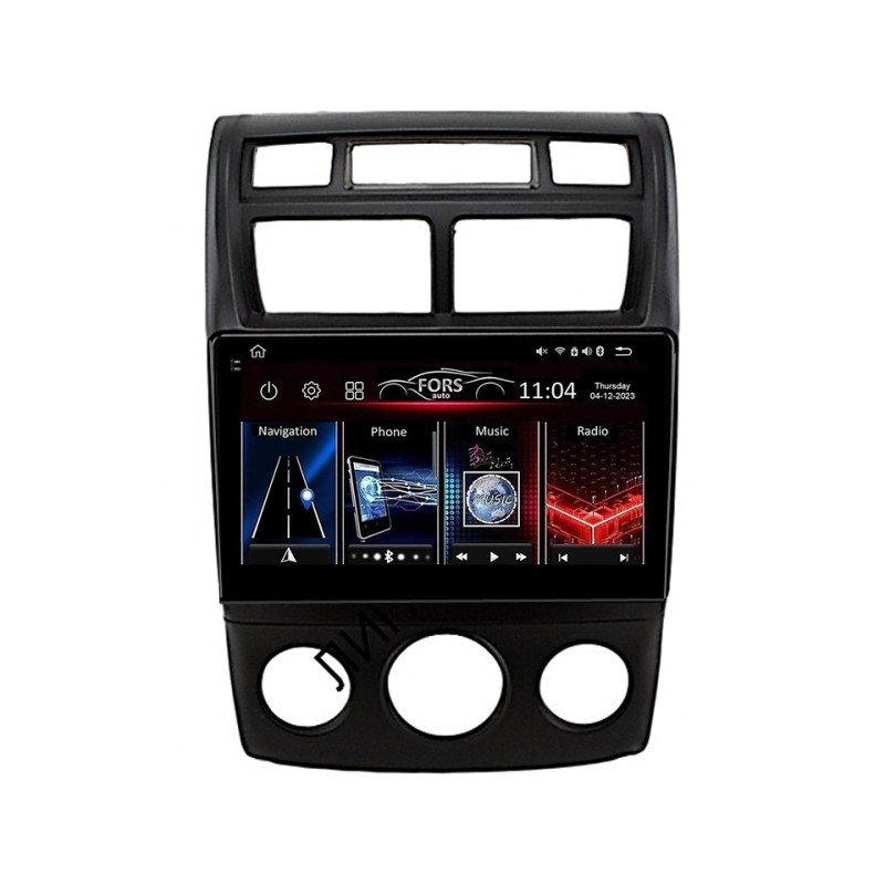 Android head unit FORS.auto FS 4 MAX Qled for Kia Sportage (4+32Gb, 9") 2007-2012