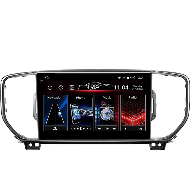 Android head unit FORS.auto FS 4 MAX for Kia Sportage/KX5 (4+32Gb, 9") 2016-2018