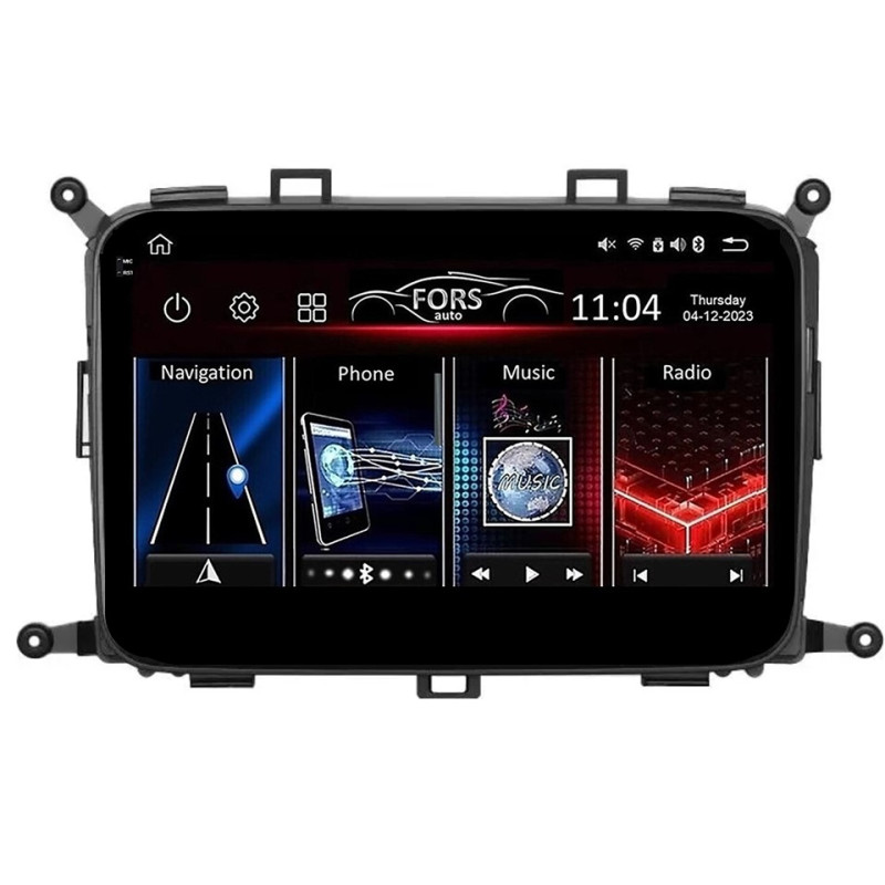 Android head unit FORS.auto FS 4 PRO for Kia Carens (4+64Gb, 9") 2013-2018