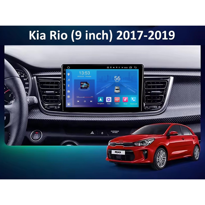 Android head unit FORS.auto FS 1 LITE for Kia Rio (1+32Gb, 9") 2017-2019