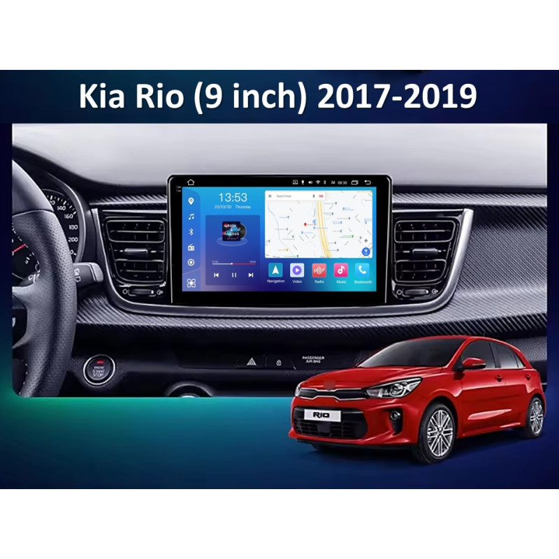 Android head unit FORS.auto FS 4 PRO for Kia Rio (4+64Gb, 9") 2017-2019