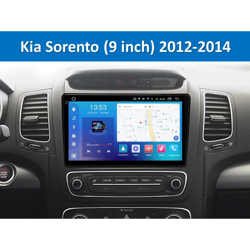 Android head unit FORS.auto FS 4 MAX for Kia Sorento (4+32Gb, 9") 2012-2014