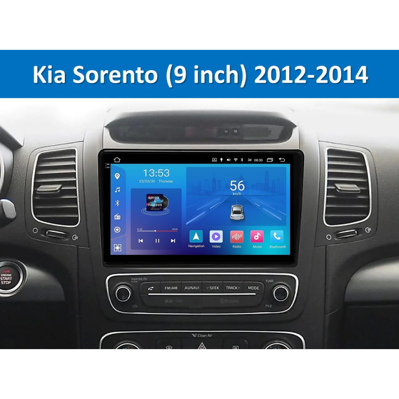 Android head unit FORS.auto FS 2 ULTRA for Kia Sorento (2+32Gb, 9") 2012-2014
