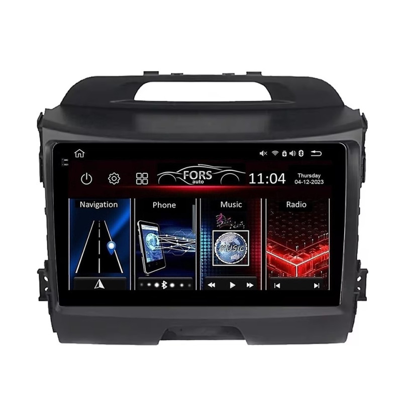 Android head unit FORS.auto FS 6 MAX for Kia Sportage (6+128Gb, 9") 2010-2015