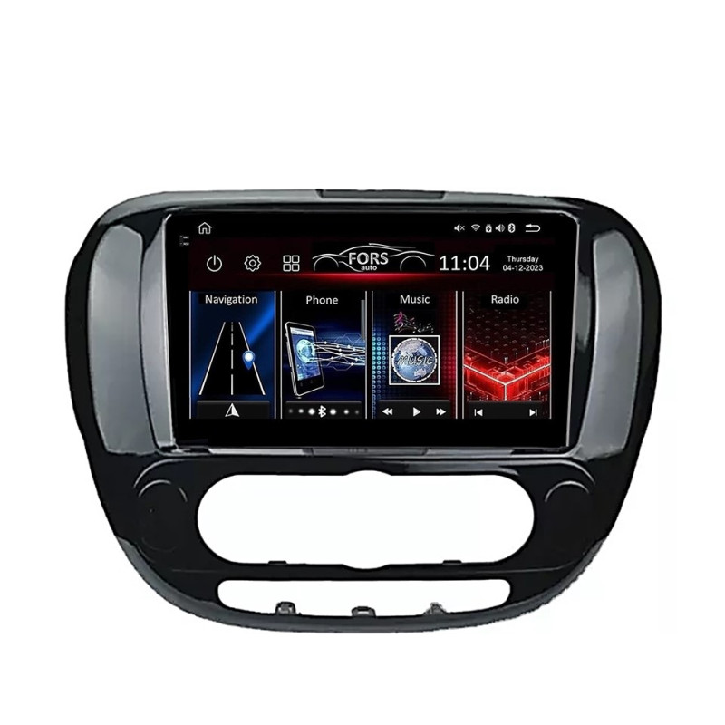 Android head unit FORS.auto FS 6 MAX for Kia Soul (6+128Gb, 9", Auto AC) 2014-2016