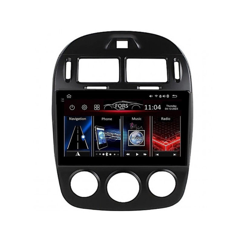 Android head unit FORS.auto FS 4 MAX Qled for Kia Cerato (4+32Gb, 10", Manual AC) 2017-2019
