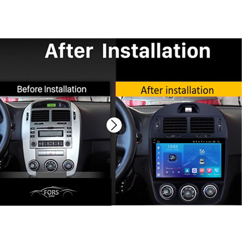 Android head unit FORS.auto FS 2 ULTRA for Kia Cerato (2+32Gb, 10", Manual AC) 2017-2019