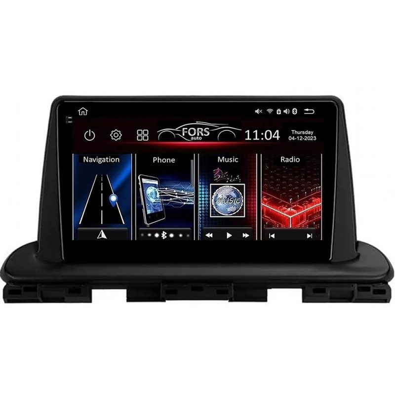 Android head unit FORS.auto FS 2 PRO for Kia Cerato (2+32Gb, 9") 2018-2021