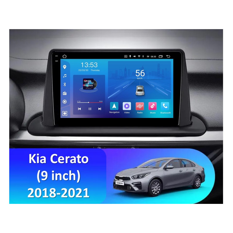 Android head unit FORS.auto FS 2 ULTRA for Kia Cerato (2+32Gb, 9") 2018-2021