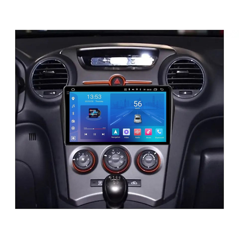 Android head unit FORS.auto FS 2 ULTRA for Kia Carens (2+32Gb, 9", Manual AC) 2007-2011