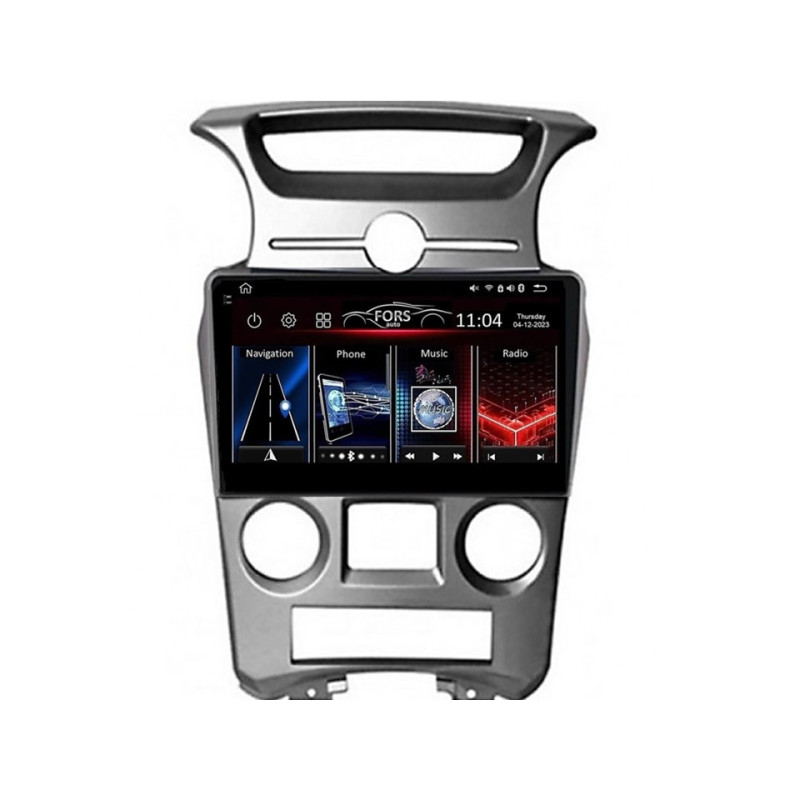 Android head unit FORS.auto FS 6 MAX  for Kia Carens (6+128Gb, 9", Auto AC) 2007-2011