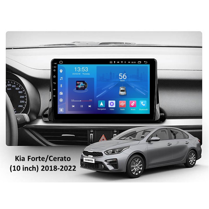 Android head unit FORS.auto FS 1 LITE for Kia Forte/Cerato (1+32Gb, 10") 2018-2022
