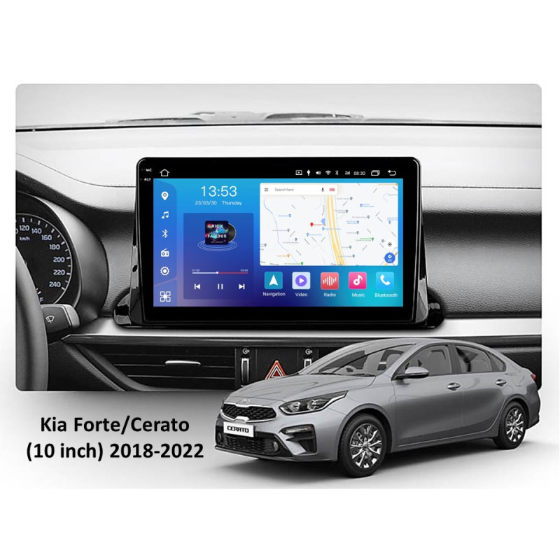 Android head unit FORS.auto FS 4 PRO for Kia Forte/Cerato (4+64Gb, 10") 2018-2022