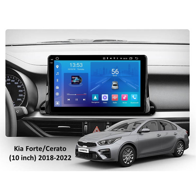 Android head unit FORS.auto FS 2 ULTRA for Kia Forte/Cerato (2+32Gb, 10") 2018-2022
