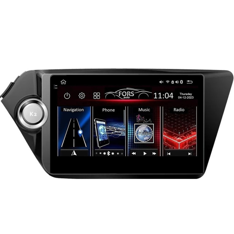 Android head unit FORS.auto FS 2 ULTRA for Kia K2/Rio (2+32Gb, 9"0 2012-2015