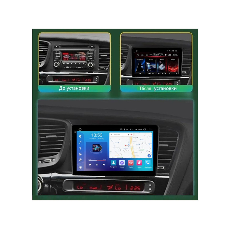 Android head unit FORS.auto FS 4 MAX Qled for Kia K5 (4+32Gb, 9") 2010-2015