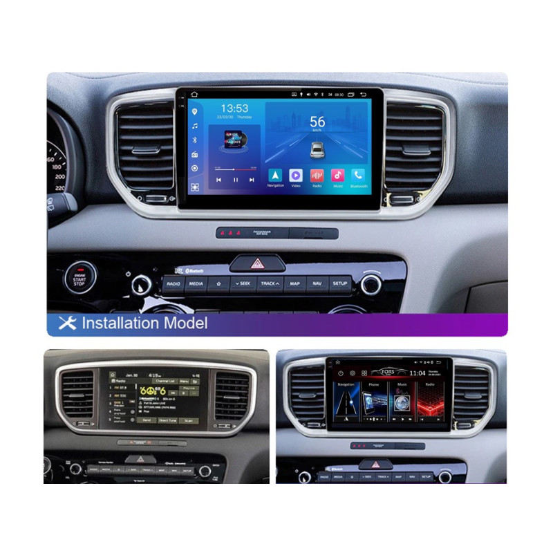 Android head unit FORS.auto FS 2 ULTRA for Kia Sportage/KX5 (2+32Gb, 9") 2018-2020