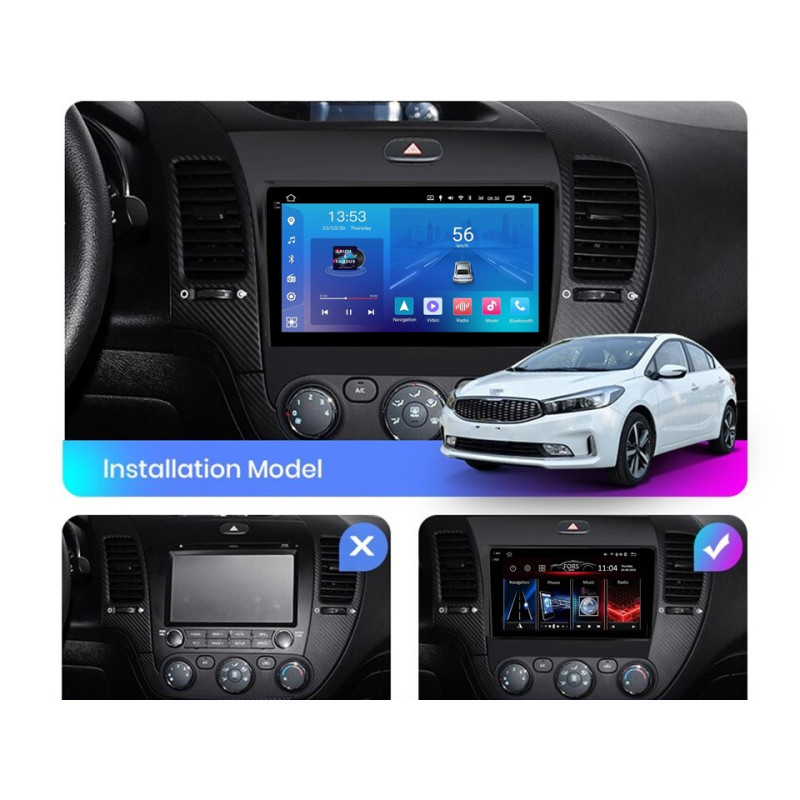 Android head unit FORS.auto FS 2 ULTRA for Kia Cerato/K3 (2+32Gb, 9") 2012-2018